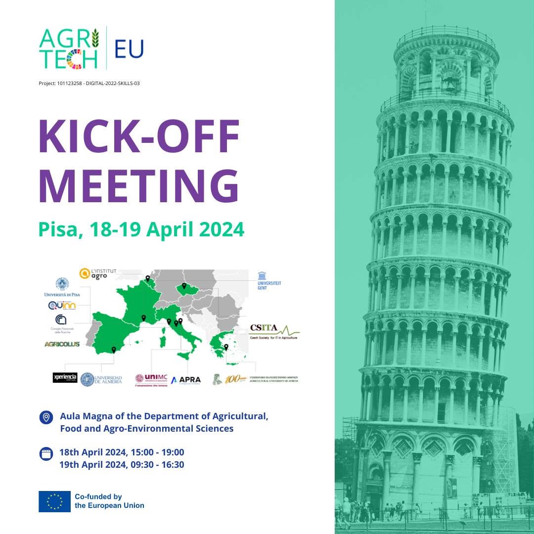 Katedra informačních technologií PEF ČZU se zapojila do projektu AGRITECH EU. První kroky byly zahájeny na kick-off meetingu v Pise